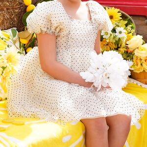 JOYFOLIE Polka Dot Glenn Babydoll Dress